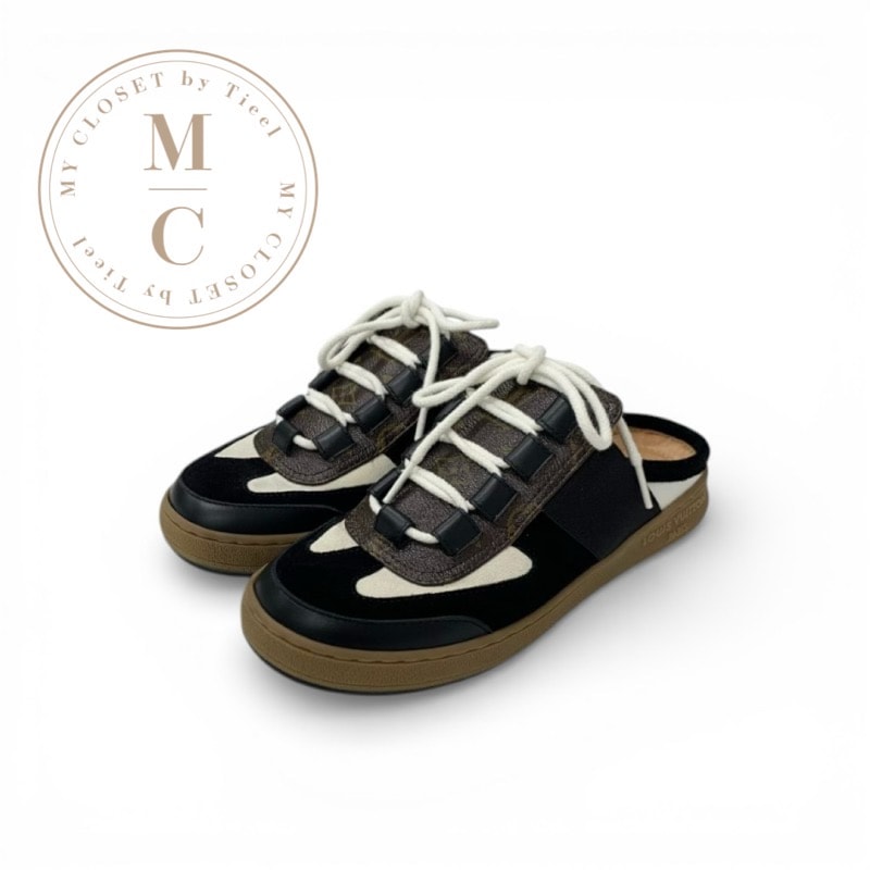 ルイヴィトン LOUIS VUITTON ルースライン モノグラム スニーカー 靴 シューズ スエード レザー ブラック ホワイト ブラウン ミュール スリッポン