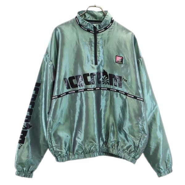 ICE CREAM アイスクリーム 長袖 ハーフジップ プルオーバー ジャケット L グリーン