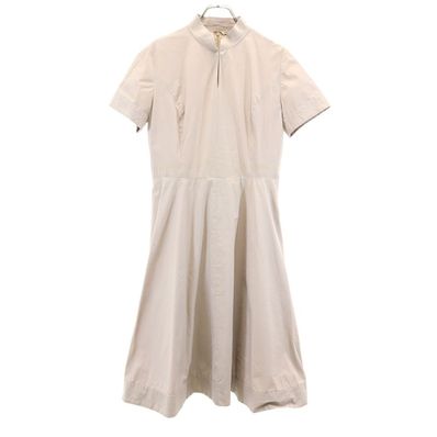 GIVENCHY 半袖 スタンドカラー フレア 膝丈ワンピース