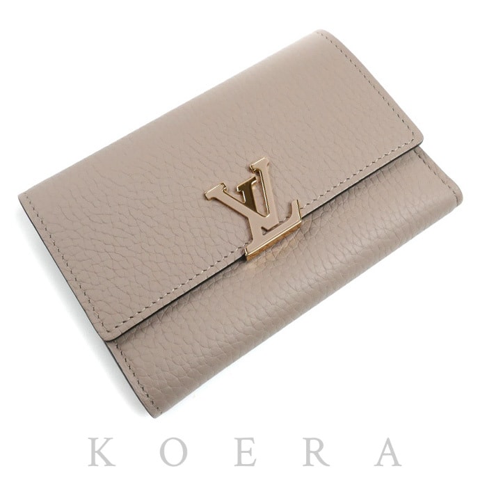 LOUIS VUITTON ルイ・ヴィトン ポルトフォイユ・カプシーヌ コンパクト 三つ折り財布 ガレ M62159 IC レディース【中古】【美品】