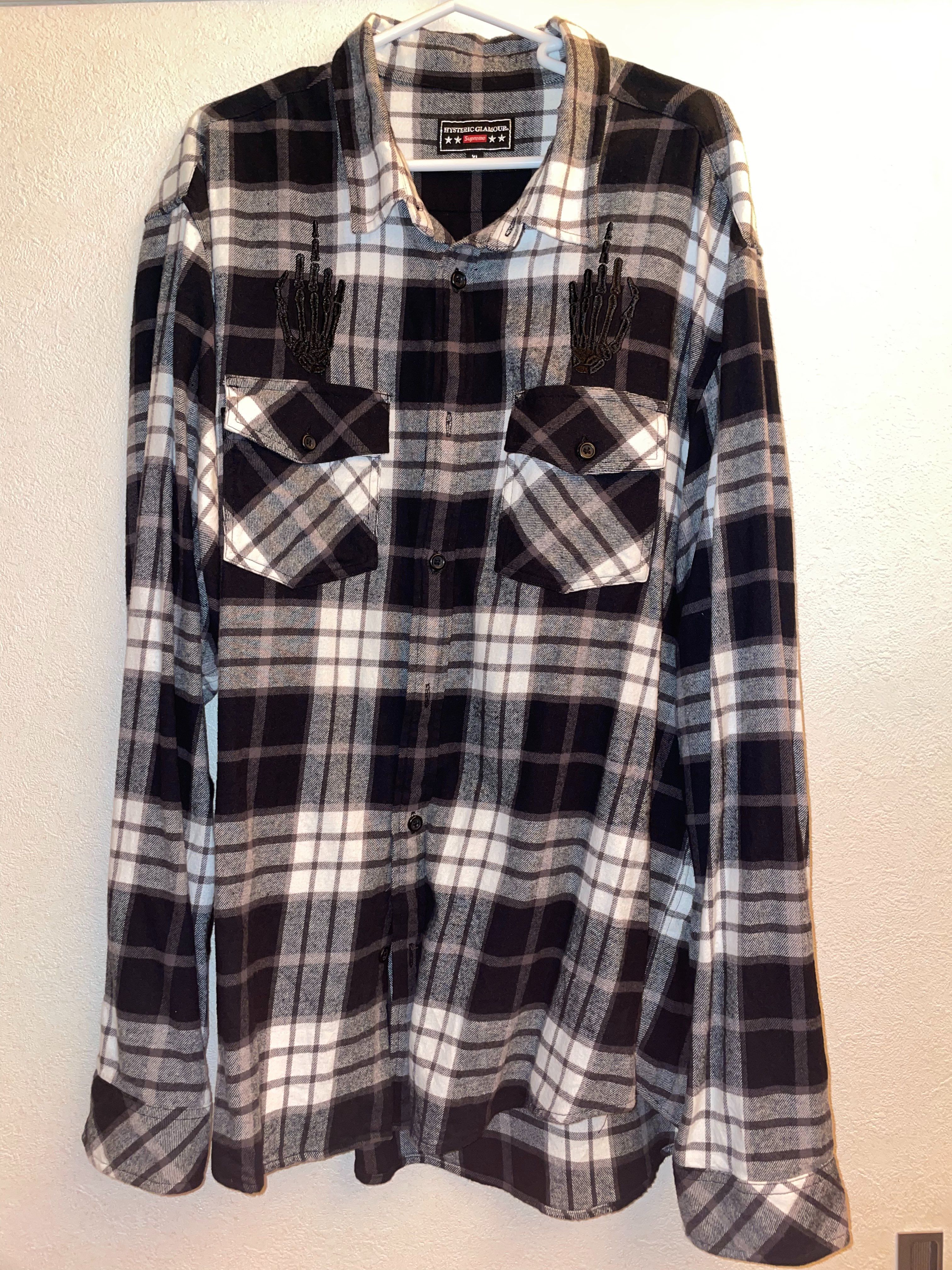 Supreme x HYSTERIC GLAMOUR Plaid Flannel Shirt "Black"