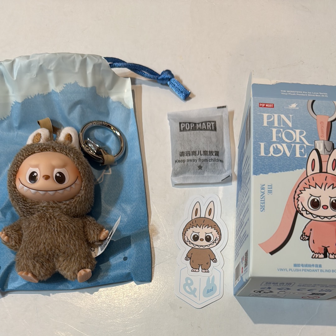 POP MART THE MONSTERS (LABUBU) Pin for Love Series-Vinyl Plush Pendant (N-Z) &