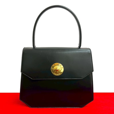CELINE セリーヌ スターボール サークル 金具 レザー ハンドバッグ ブラック
21420