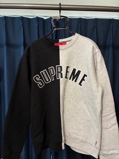 Supreme Split Crewneck Sweatshirt "Black"