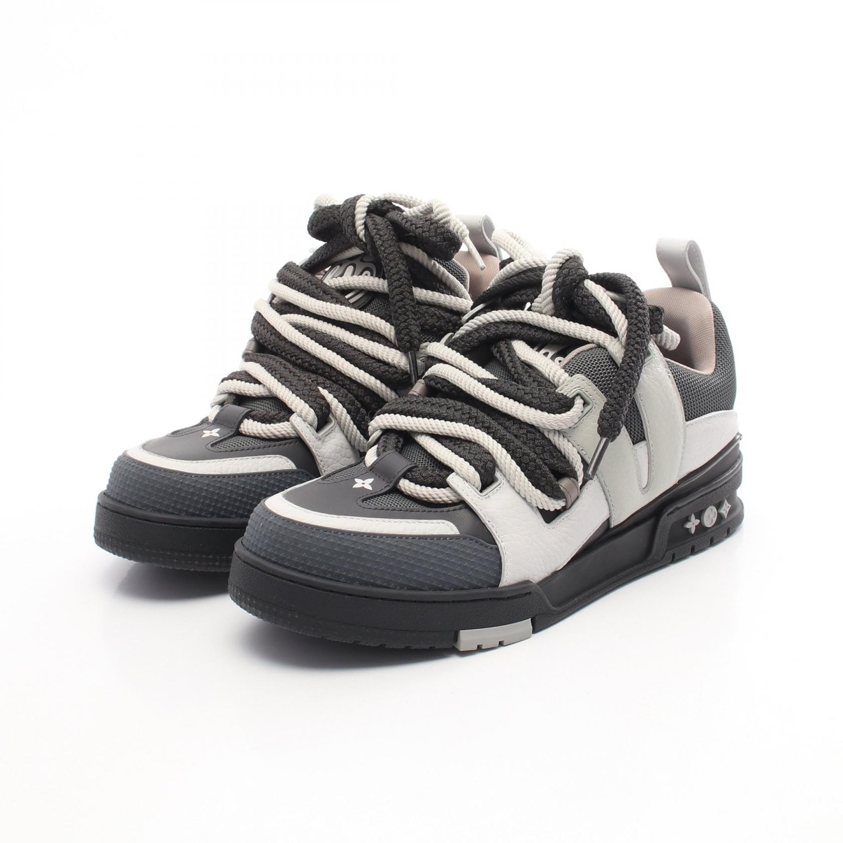 ルイ・ヴィトン LOUIS VUITTON LVスケートライン スニーカー 靴 レザー ファブリック メンズ グリーン系 / グレー系 1ABZ47 【中古】