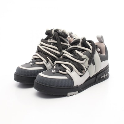 ルイ・ヴィトン LOUIS VUITTON LVスケートライン スニーカー 靴 レザー ファブリック メンズ グリーン系 / グレー系 1ABZ47 【中古】