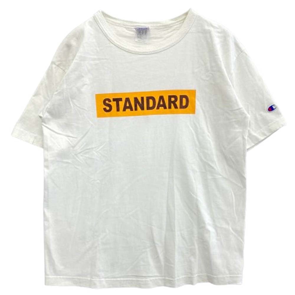 Champion チャンピオン Tシャツ STANDARD ボックス ロゴ 半袖 Tシャツ ホワイト ホワイト系 L【中古】