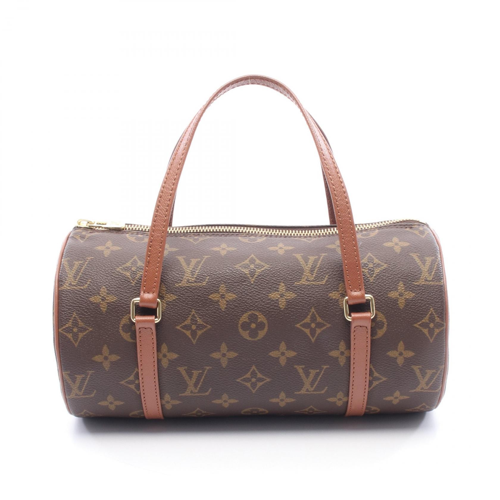 ルイ・ヴィトン LOUIS VUITTON パピヨン26 旧型 ハンドバッグ バッグ PVCコーティングキャンバス レザー モノグラム レディース ブラウン系 M51366 【中古】