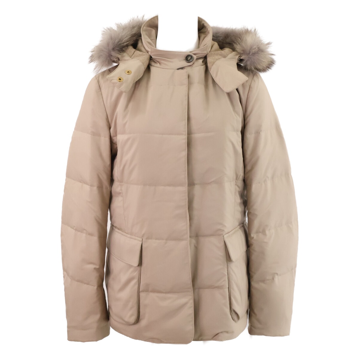 近年美品　Loro Piana ロロピアーナ　カシミヤ　ファー　ダウン　コート A (未使用に近い)】ロロピアーナ 【美品】裏地 カシミヤ ファー/フード