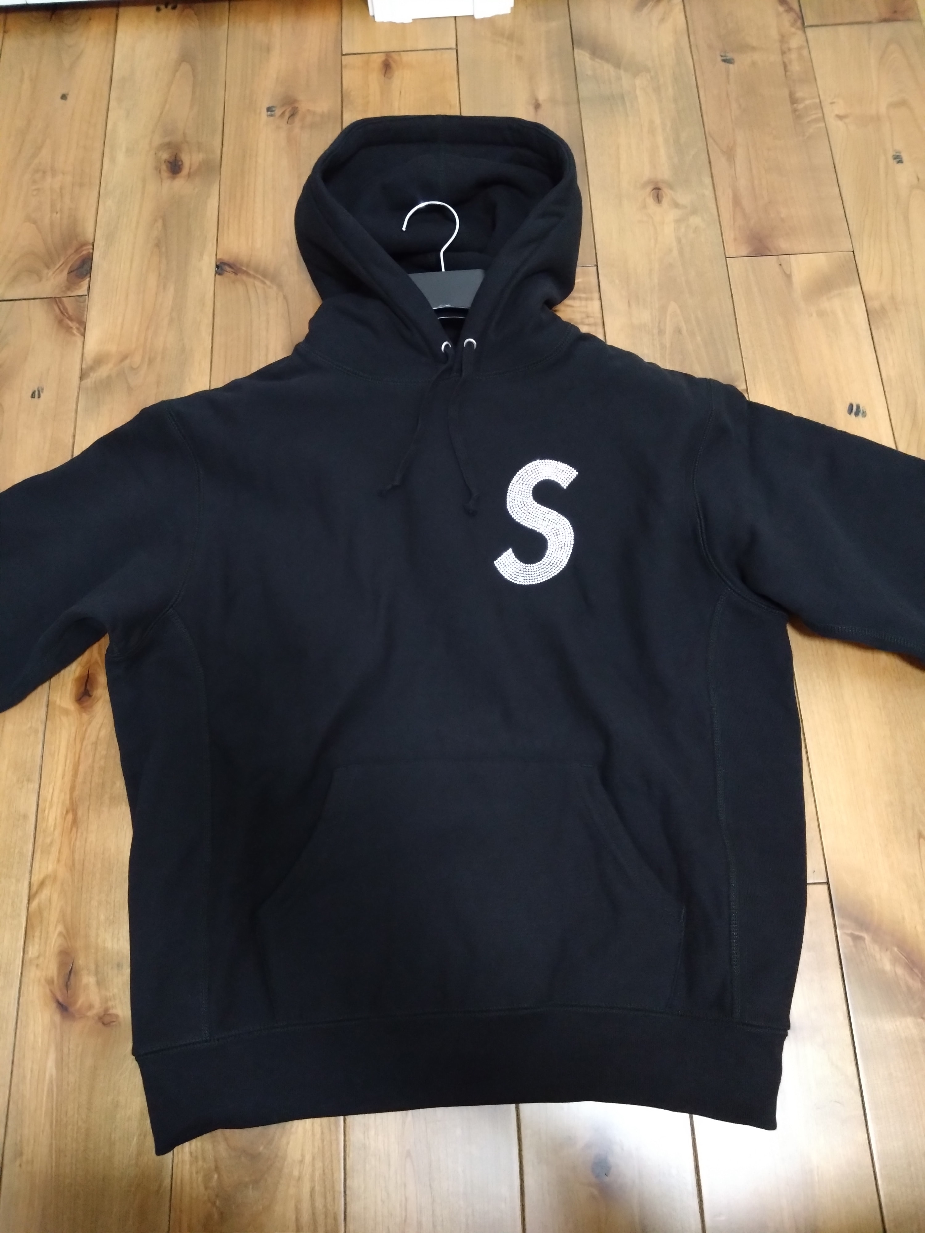 Supreme Swarovski® S Logo Hooded Sweatshirt "Black"