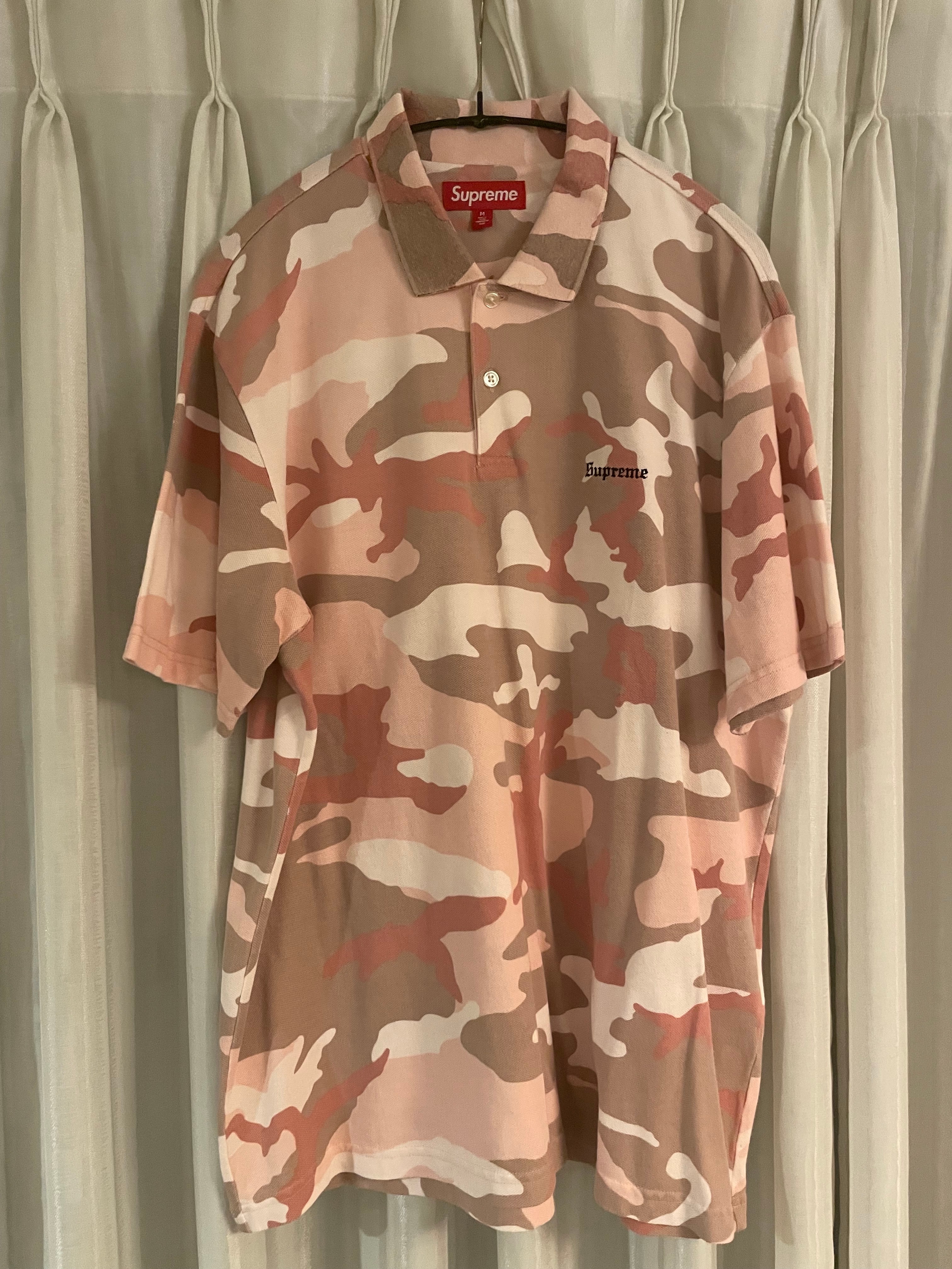 Supreme Washed Camo Polo "Pink Camo"