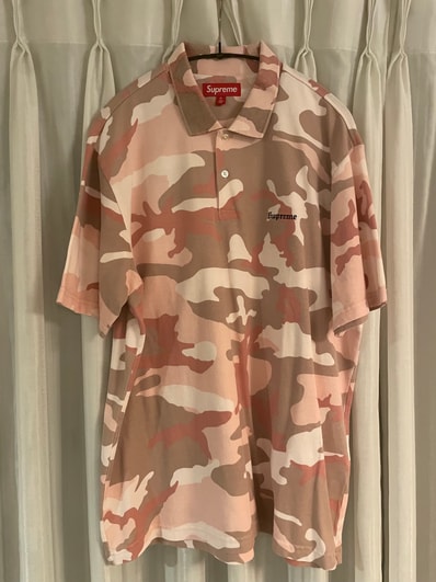Supreme Washed Camo Polo "Pink Camo"