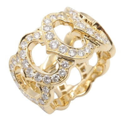 カルティエ CARTIER Cドゥ カルティエ フル ダイヤモンド リング・指輪 ジュエリー K18(イエローゴールド) ダイヤモンド レディース ゴールド系 / クリア系 【中古】