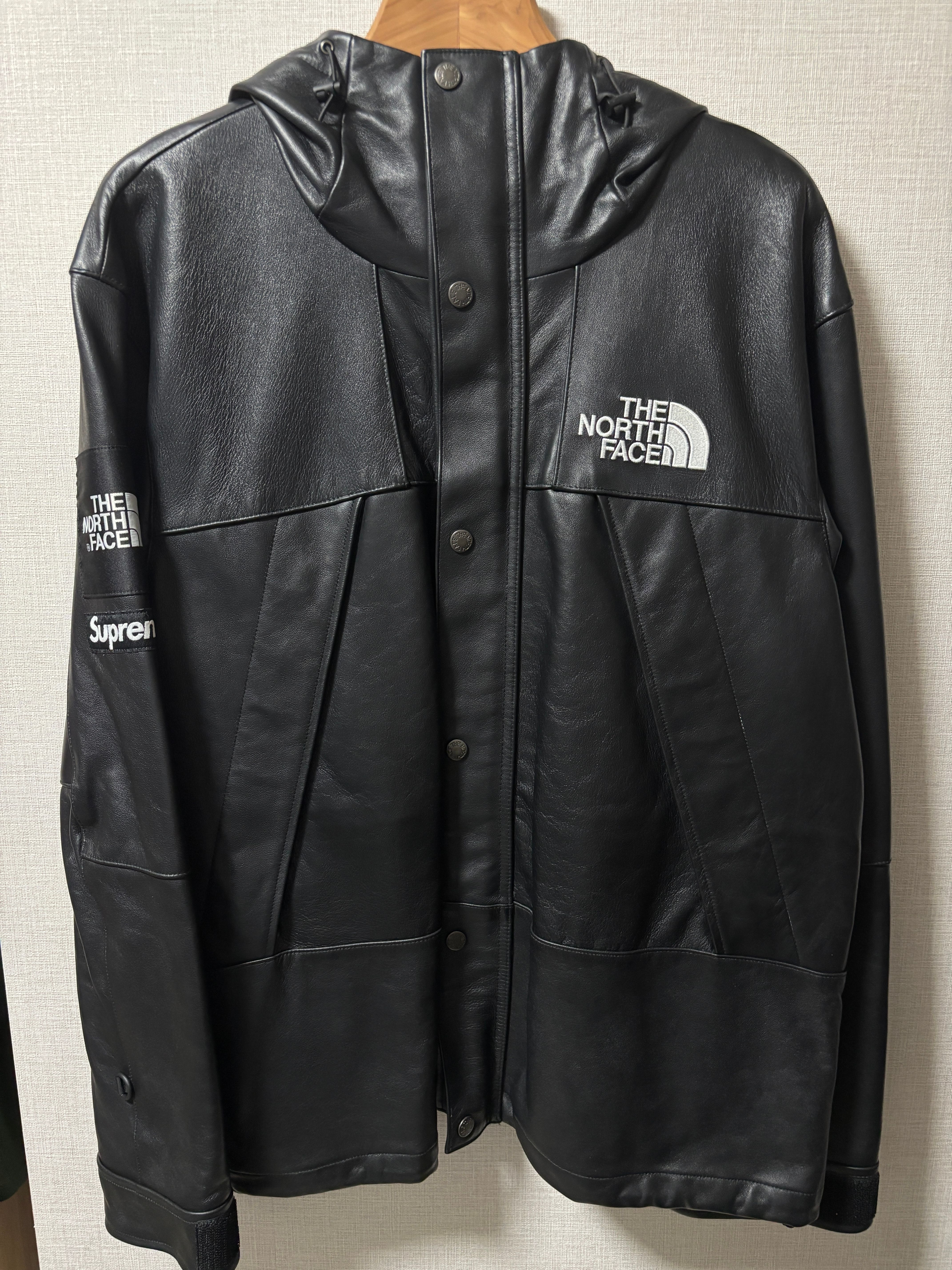 Supreme x The North Face Leather Mountain Parka "Black"