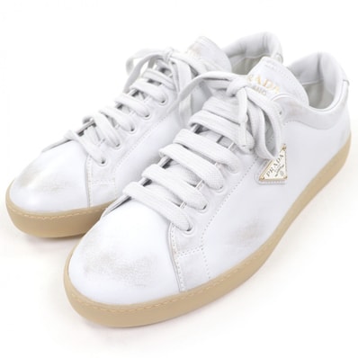 未使用品 プラダ ローカットスニーカー ホワイト メンズ 7.5 2EE413