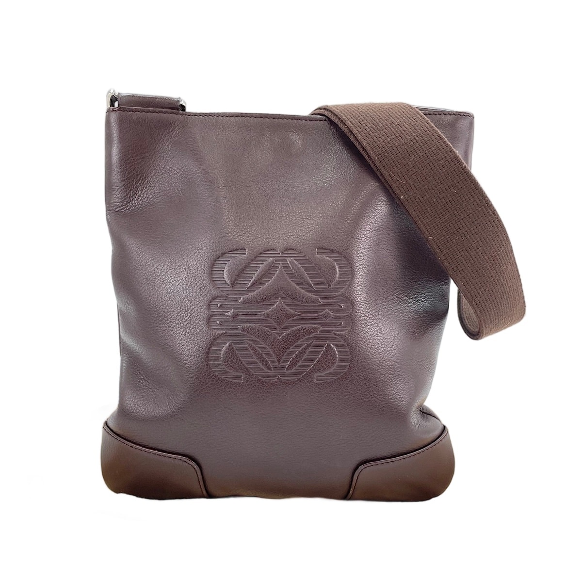ロエベ LOEWE レザー アナグラム ショルダーバッグ【中古】