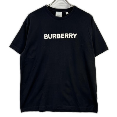 バーバリー 8055307 ブラック ロゴ Tシャツ XS