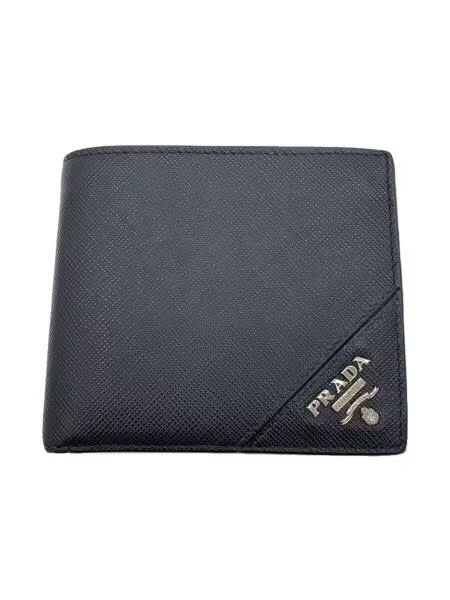PRADA Saffiano Leather Wallet "Black"