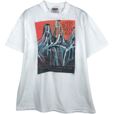 古着 90年代 オニータ ONEITA 17th Annual Cooper River Bridge Run アートTシャツ メンズL相当/eaa643218