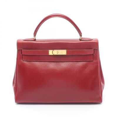 エルメス HERMES ケリー32 ルージュヴィフ 内縫い 2WAY ハンドバッグ バッグ タデラクト ○V刻印(1992年製造) レディース レッド系 【中古】
