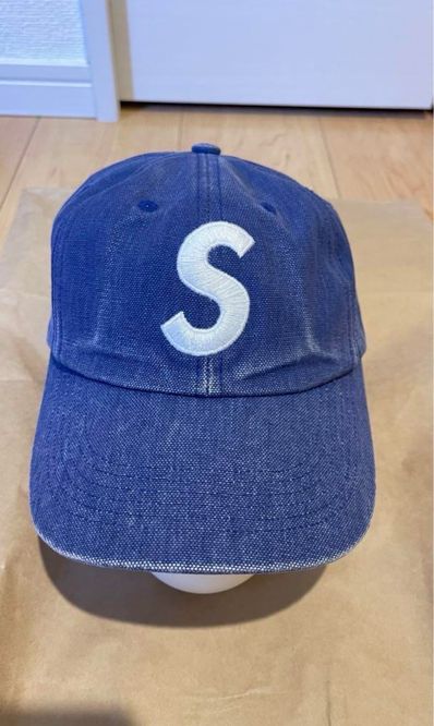 Supreme Pigment Canvas S Logo 6-Panel "Navy"