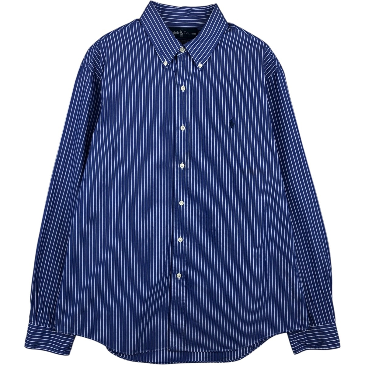 古着 ラルフローレン Ralph Lauren CUSTOM FIT 長袖 ボタンダウンストライプシャツ メンズXL相当/eaa614247