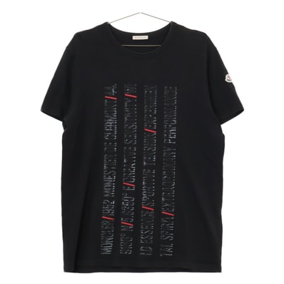 モンクレール F10918C73710 MAGLIA T-SHIRT Screen Print Lettering プリント 半袖Tシャツ L