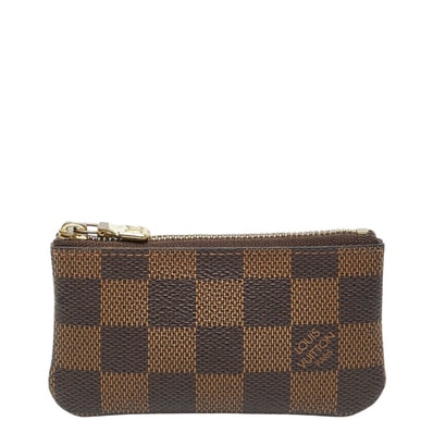 ルイ ヴィトン ダミエ ポシェット クレ コインケース キーケース N62658 ブラウン PVC レザー レディース LOUIS VUITTON 【中古】