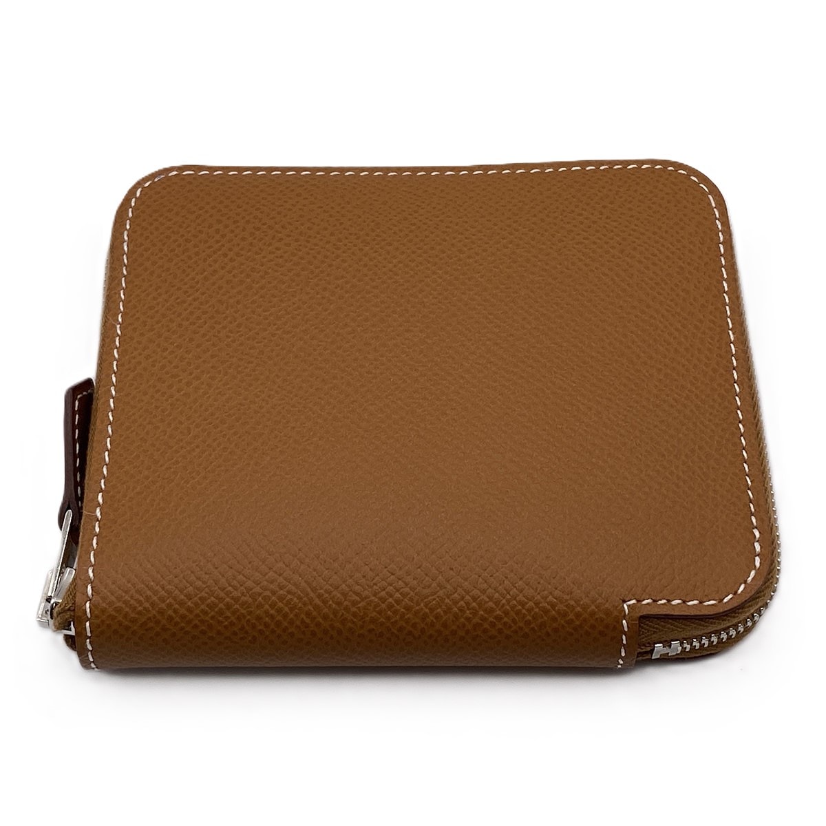 HERMES エルメス アザップ シルクイン コンパクト コインケース H086388 ヴォーエプソン ベージュ  レディース【中古】