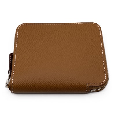 HERMES エルメス アザップ シルクイン コンパクト コインケース H086388 ヴォーエプソン ベージュ レディース【中古】
