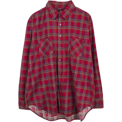 古着 ~90年代 ディッキーズ Dickies 長袖 プリントネルチェックシャツ メンズXL相当 ヴィンテージ/eaa675489