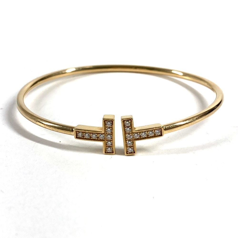 ティファニー TIFFANY&Co. ダイヤモンド ダイヤ Tワイヤー  K18 金 18K アクセサリー ジュエリー ブレスレット ブレス バングル YG750 ゴールド