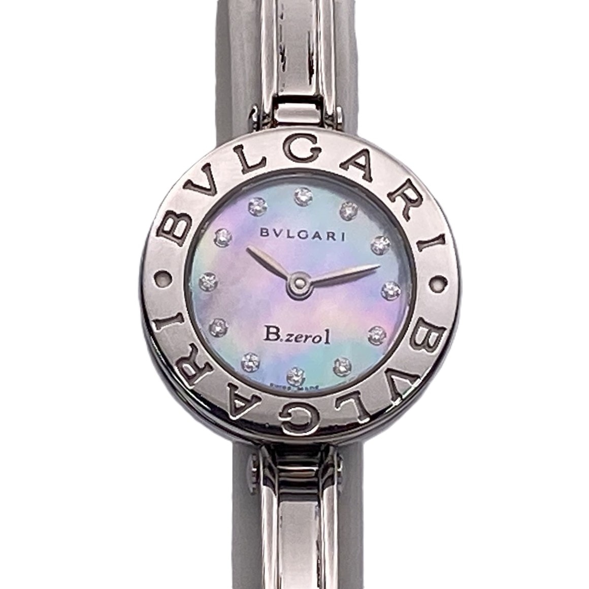 BVLGARI ブルガリ B-ZERO1 バングルウォッチ 12P MO P 腕時計 BZ22S ステンレススチール シルバー  レディース【中古】