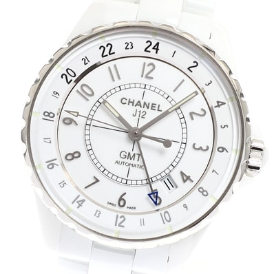 ☆美品 ★保 シャネル J12 38MM GMT H3103 メンズ 【中古】