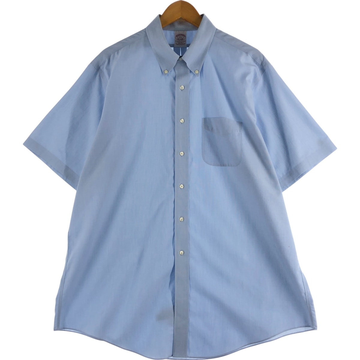 古着 ブルックスブラザーズ Brooks Brothers Est.1818 半袖 ボタンダウンシャツ メンズXL相当/eaa555172