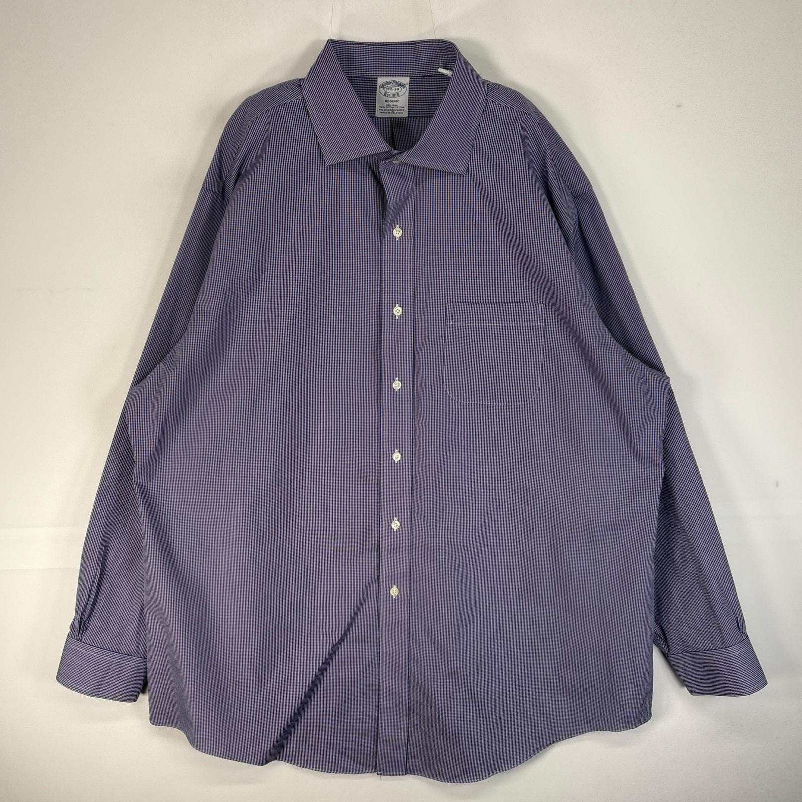 古着 ブルックスブラザーズ Brooks Brothers 長袖シャツ チェック 胸ポケ REGENT XL ブルー系 マルチカラー メンズ