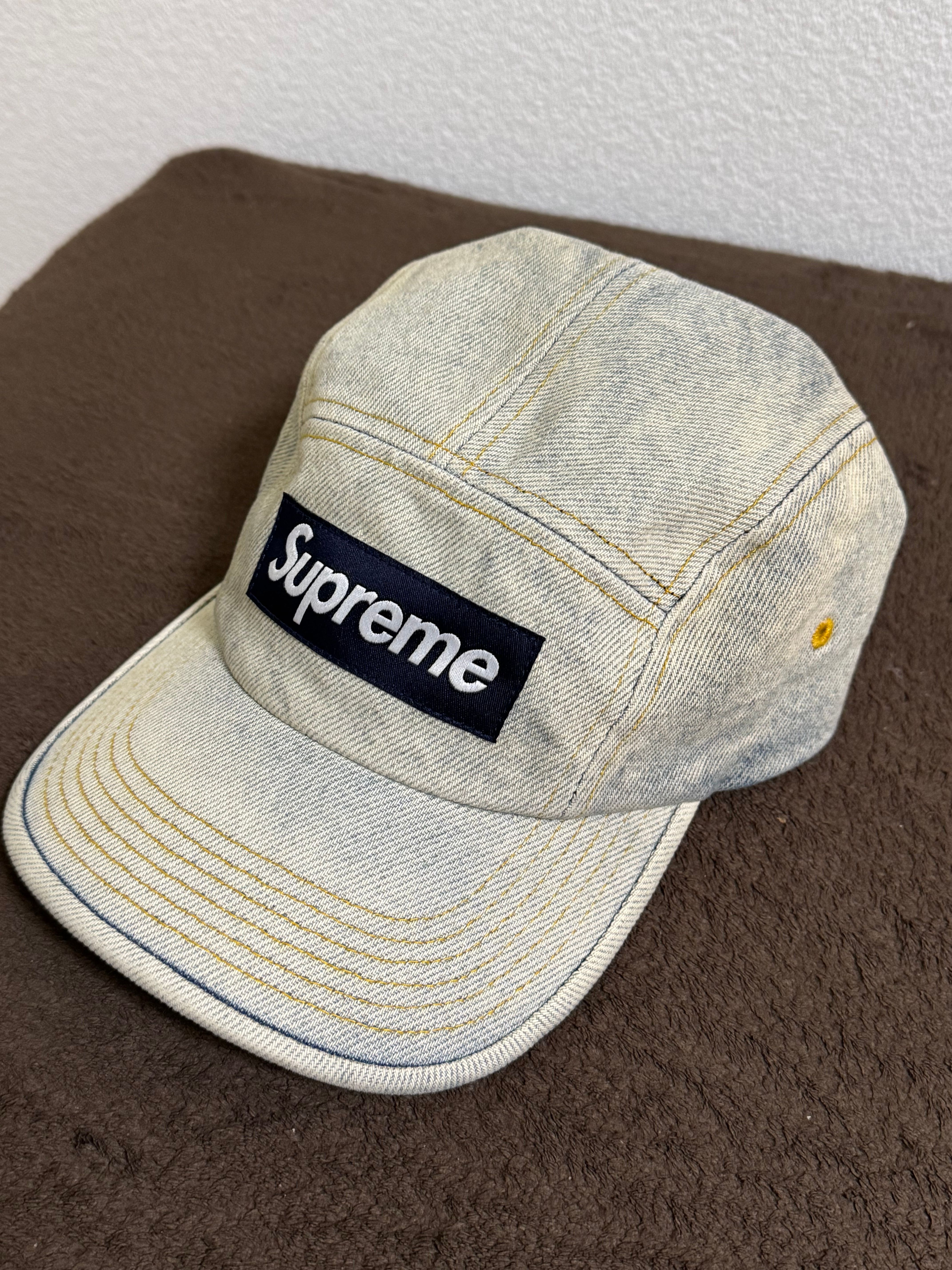 Supreme Denim Camp Cap "Dirty Indigo" (23SS)