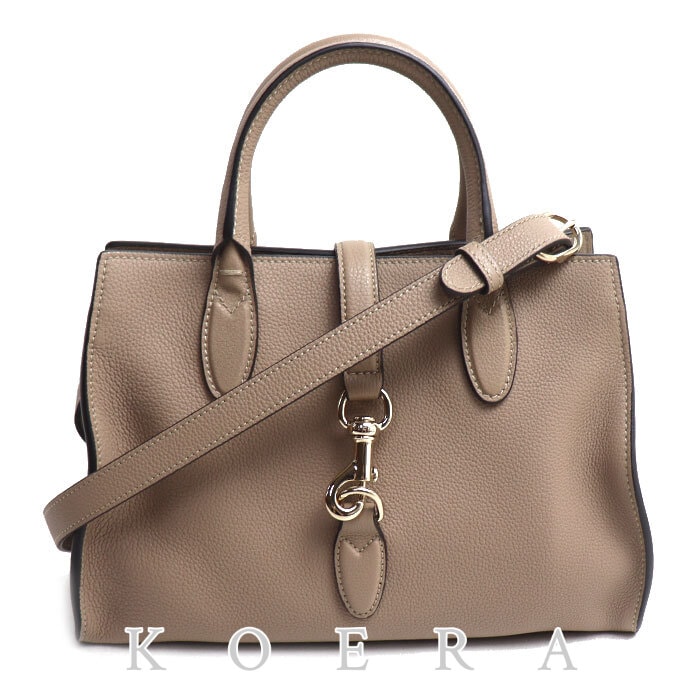 GUCCI グッチ フック クロージャー ミディアム ハンドバッグ トープ(グレージュ系) 806205 レディース【中古】【美品】