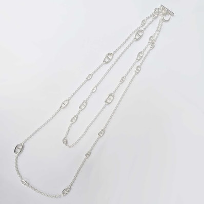 Hermes Farandole Long Necklace 160 "Silver"