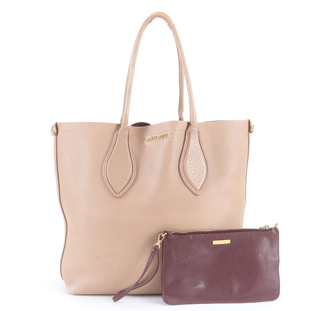 ミュウミュウ トート バッグ レザー