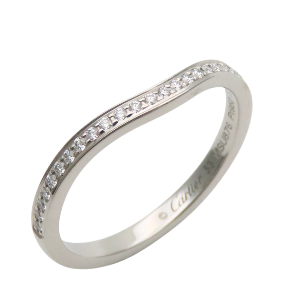 【中古】 カルティエ リング・指輪 バレリーナ ウェディング 53 Pt950 ダイヤモンド 約2.9g プラチナ ジュエリー セミパヴェセッティング レディース 女性 CARTIER