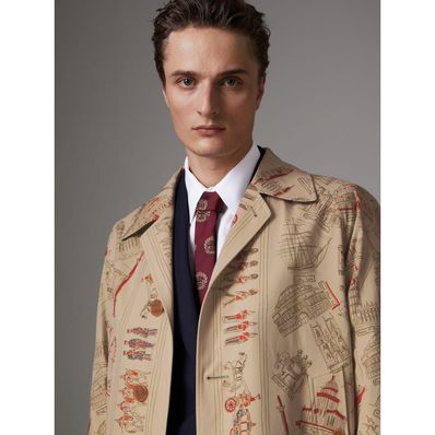 未使用 バーバリー ネクタイ 騎士刺繍入 100%シルク