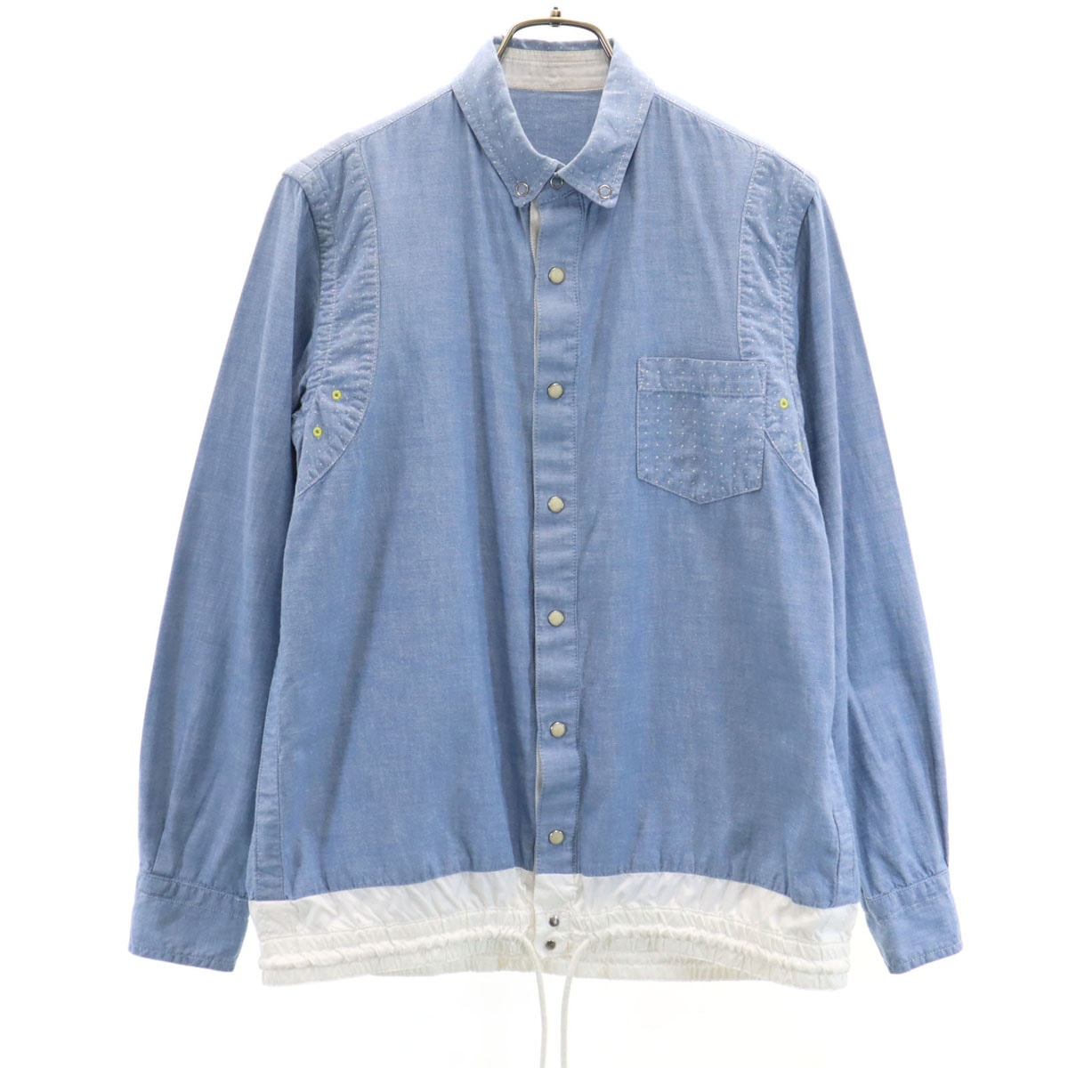 Sacai サカイ 日本製 シャンブレー シャツジャケット 1 ブルー系