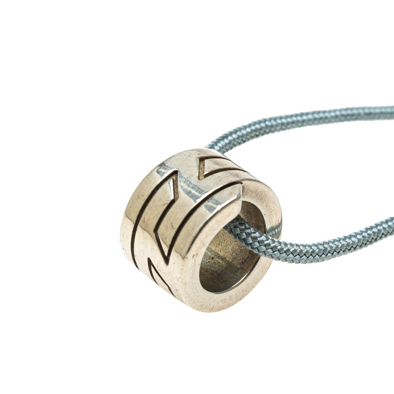エルメス イタリーク ネックレス ブルー SV925 シルバー レディース HERMES 中古