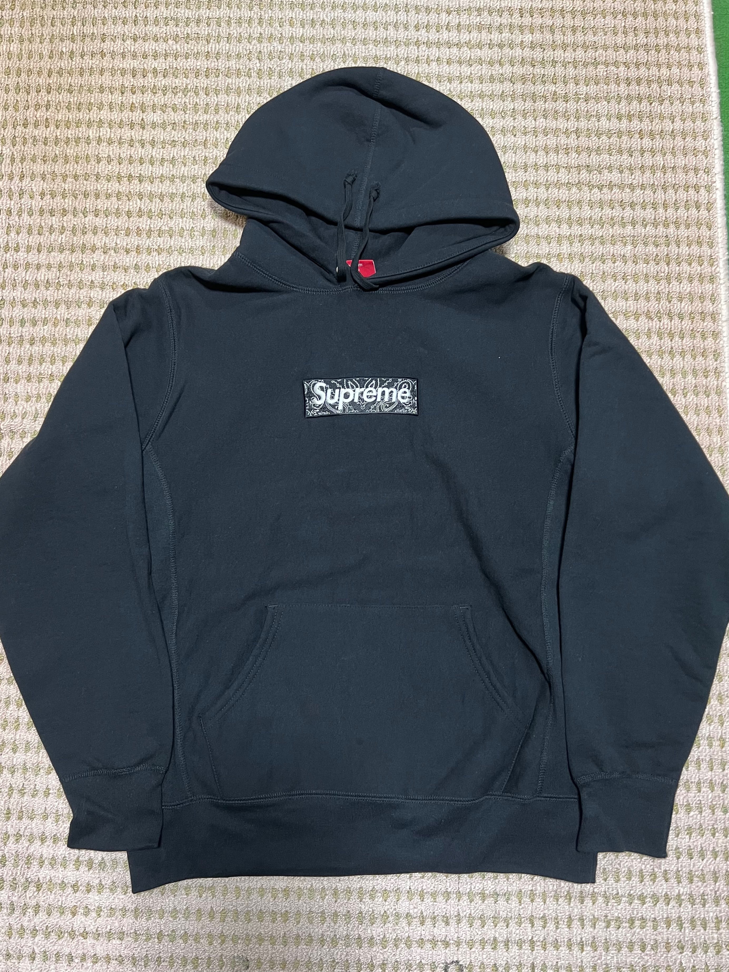 Supreme Bandana Box Logo Hooded Sweatshirt "Black"