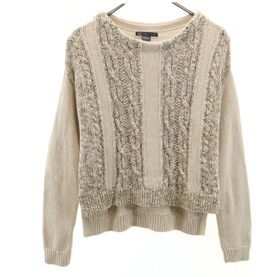 ARMANI EXCHANGE アルマーニエクスチェンジ 長袖 コットンニット セーター S ベージュ系