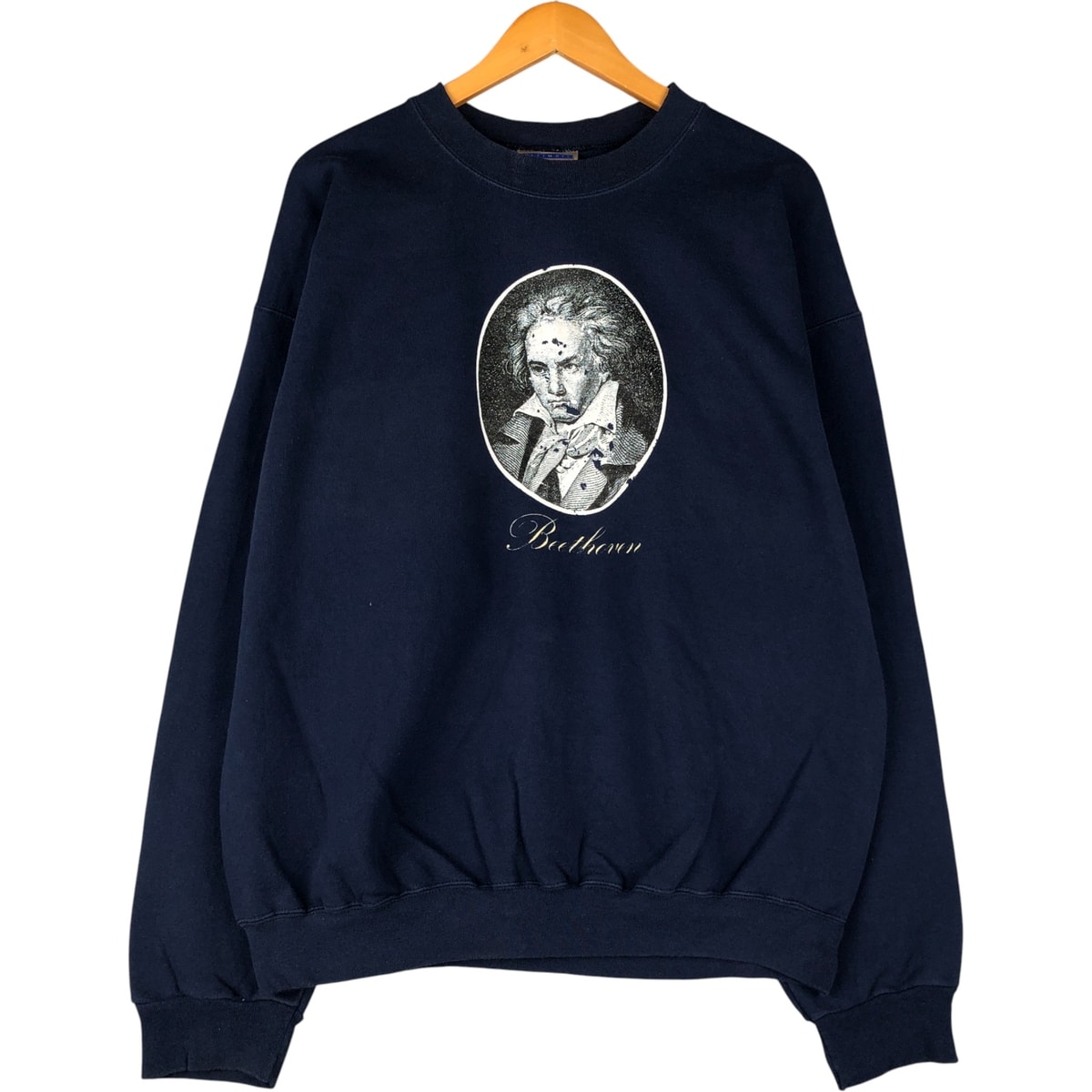 古着 90年代 ヘインズ Hanes ULTIMATE COTTON Beethoven ヴェートーベン プリントスウェットシャツ トレーナー メンズXXL相当 ヴィンテージ/eaa418465