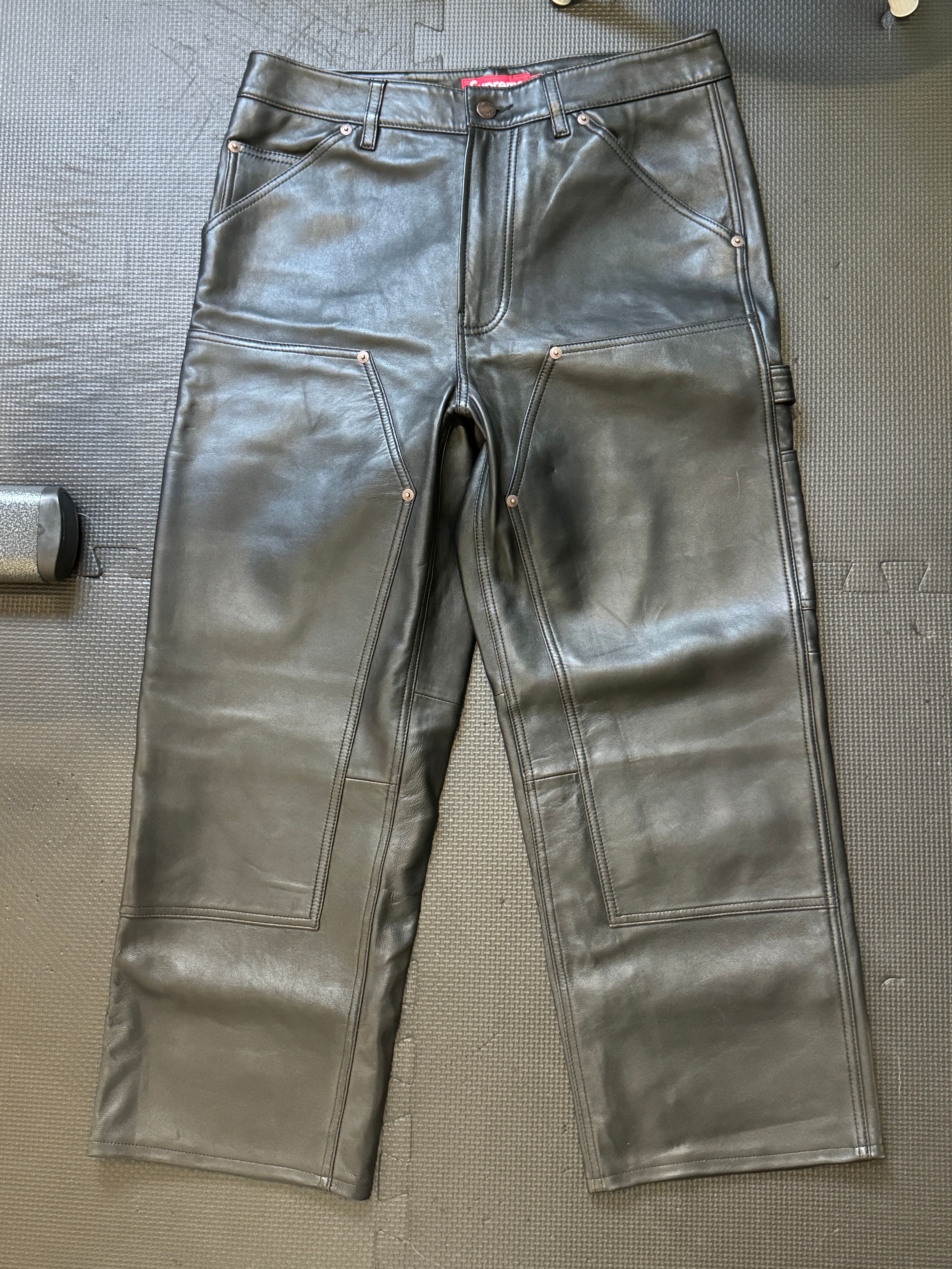 Supreme Leather Double Knee Painter Pant 