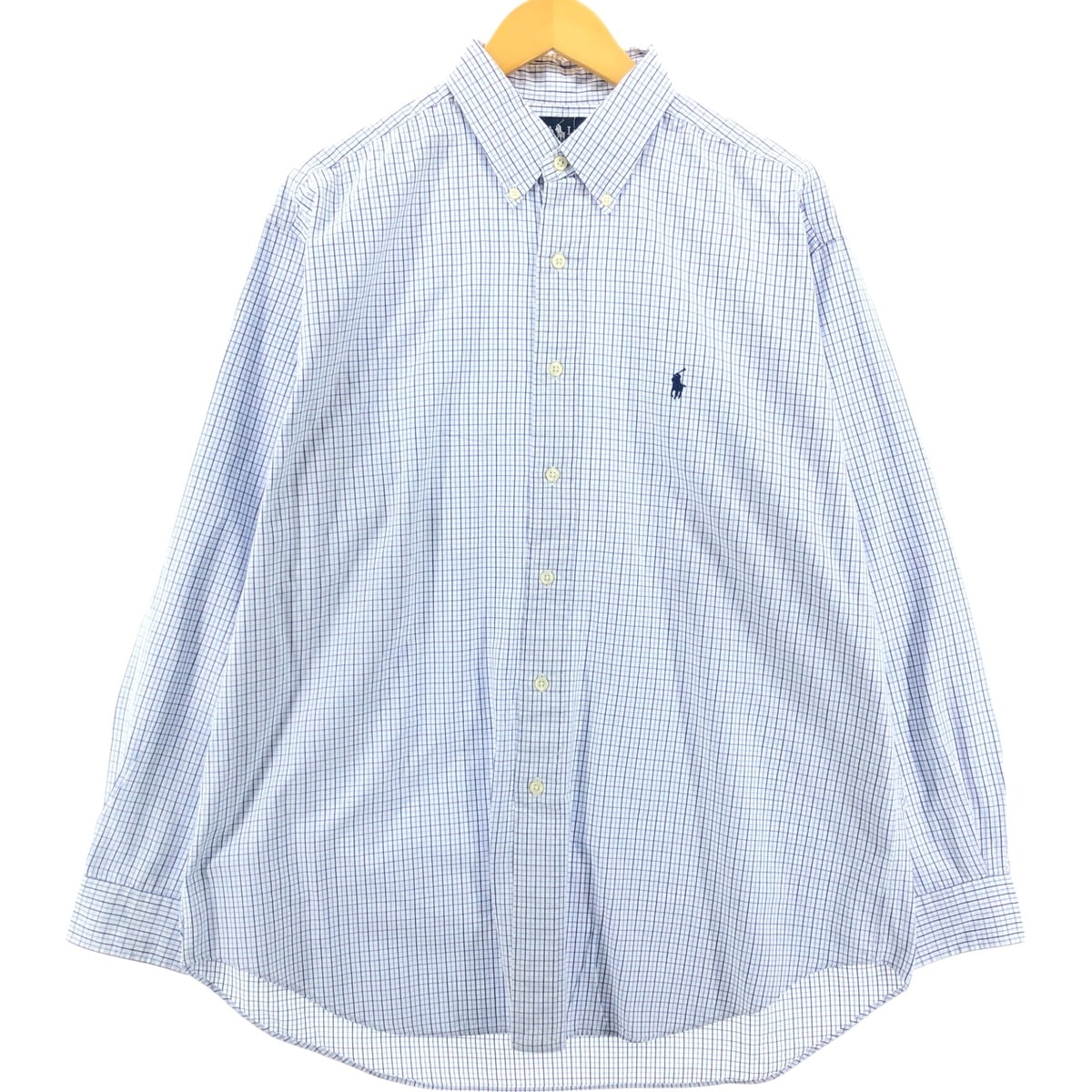 古着 ラルフローレン Ralph Lauren BLAKE 長袖 ボタンダウンチェックシャツ メンズL相当/eaa548306