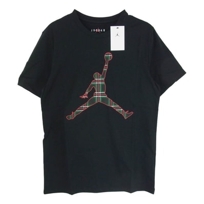 NIKE ナイキ Tシャツ FZ1977-010 JORDAN BRAND M J FLT ESS HLDY JM CREW ジョーダン マーク プリント クルーネック 半袖 Tシャツ ブラック系 M【新古品】【未使用】【中古】